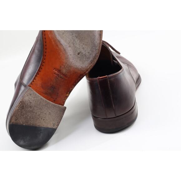 Magnanni Men\'s Brown Leather Derby Lace Up Dress Shoes Size 11.5 Designer